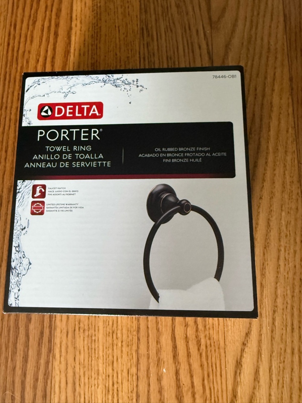 Delta Porter Towel Ring - Oil Rubbed Bronze